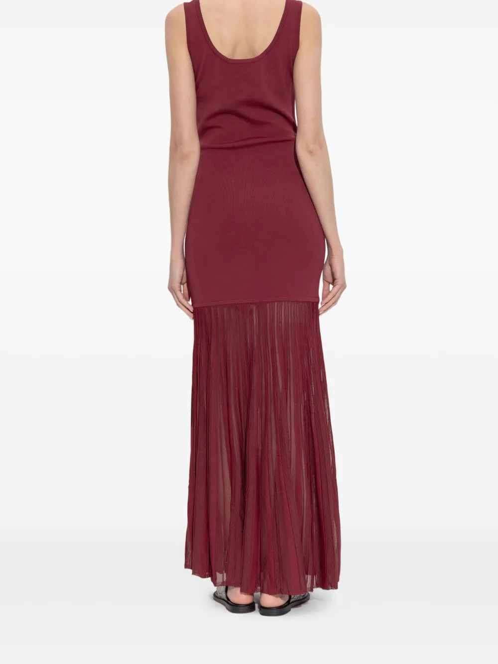 Michael Kors Maxi-jurk met plooirok Rood