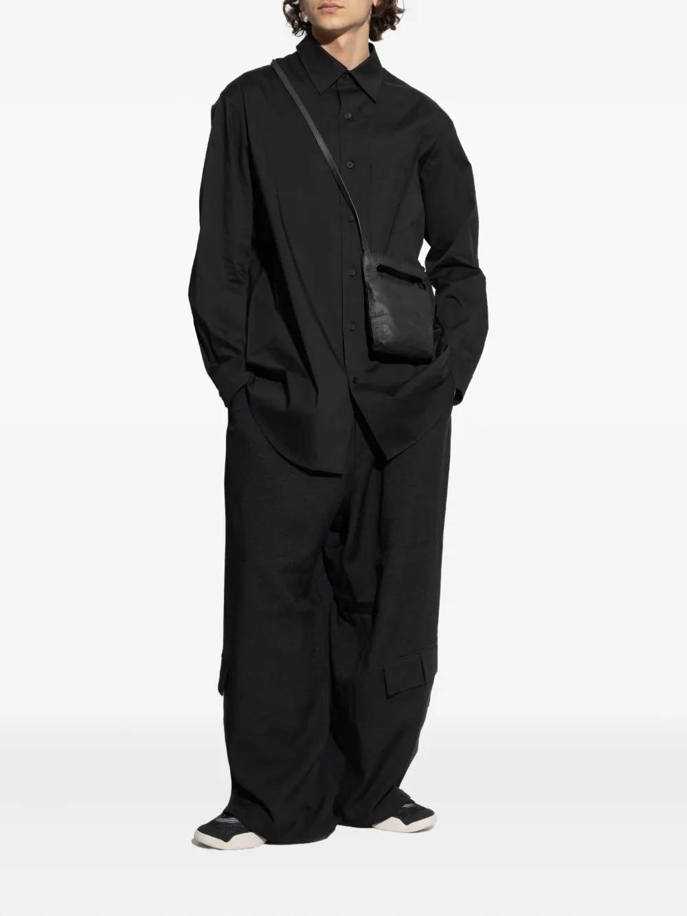 Y-3 Linnen overhemd Zwart