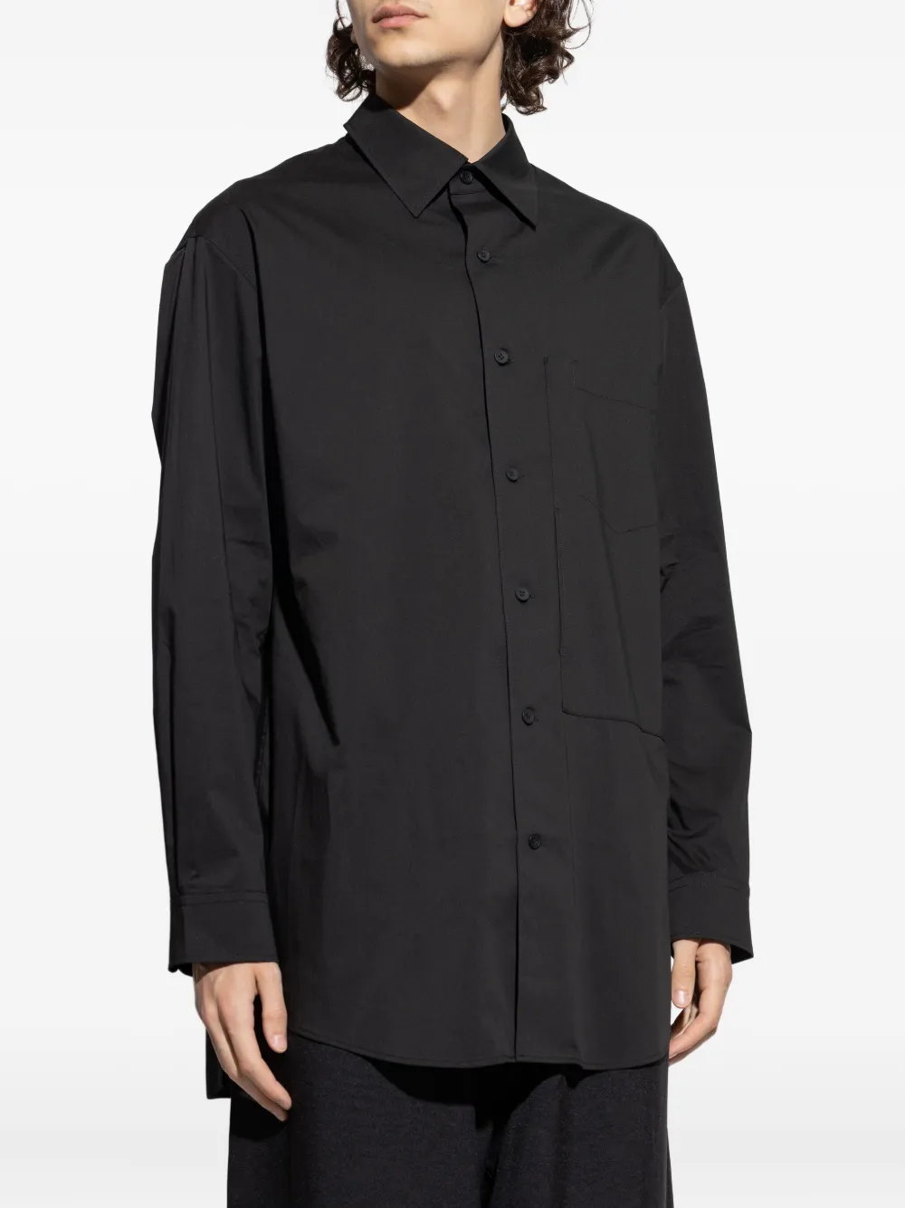 Y-3 Linnen overhemd Zwart