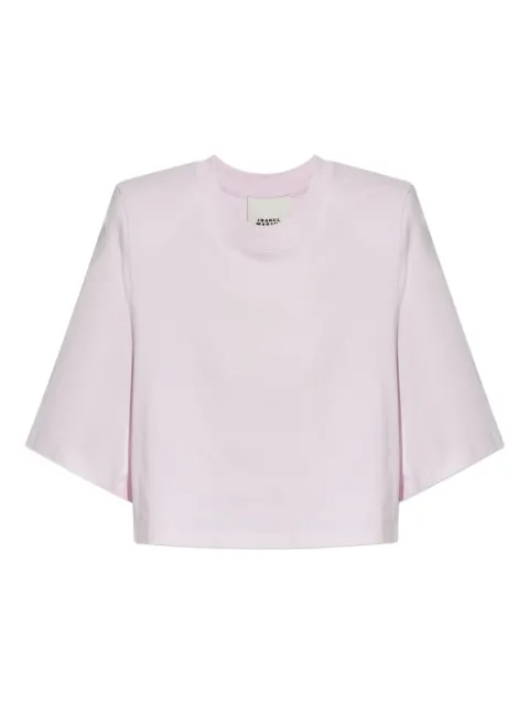 ISABEL MARANT Zaely padded-shoulder cropped top