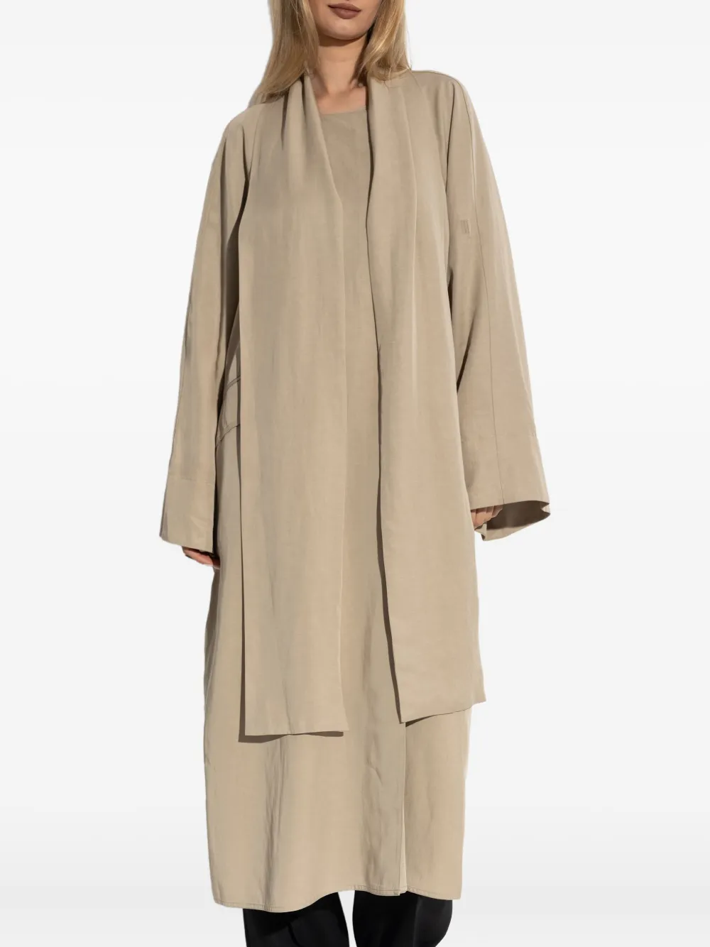 By Malene Birger draped open-front coat Beige