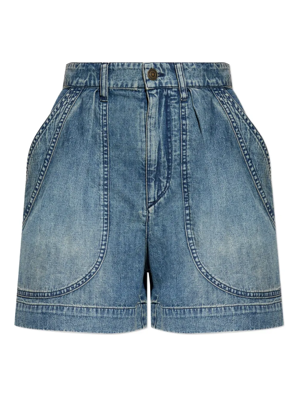 MARANT ÉTOILE pleated pocket shorts | Blue | Image 1