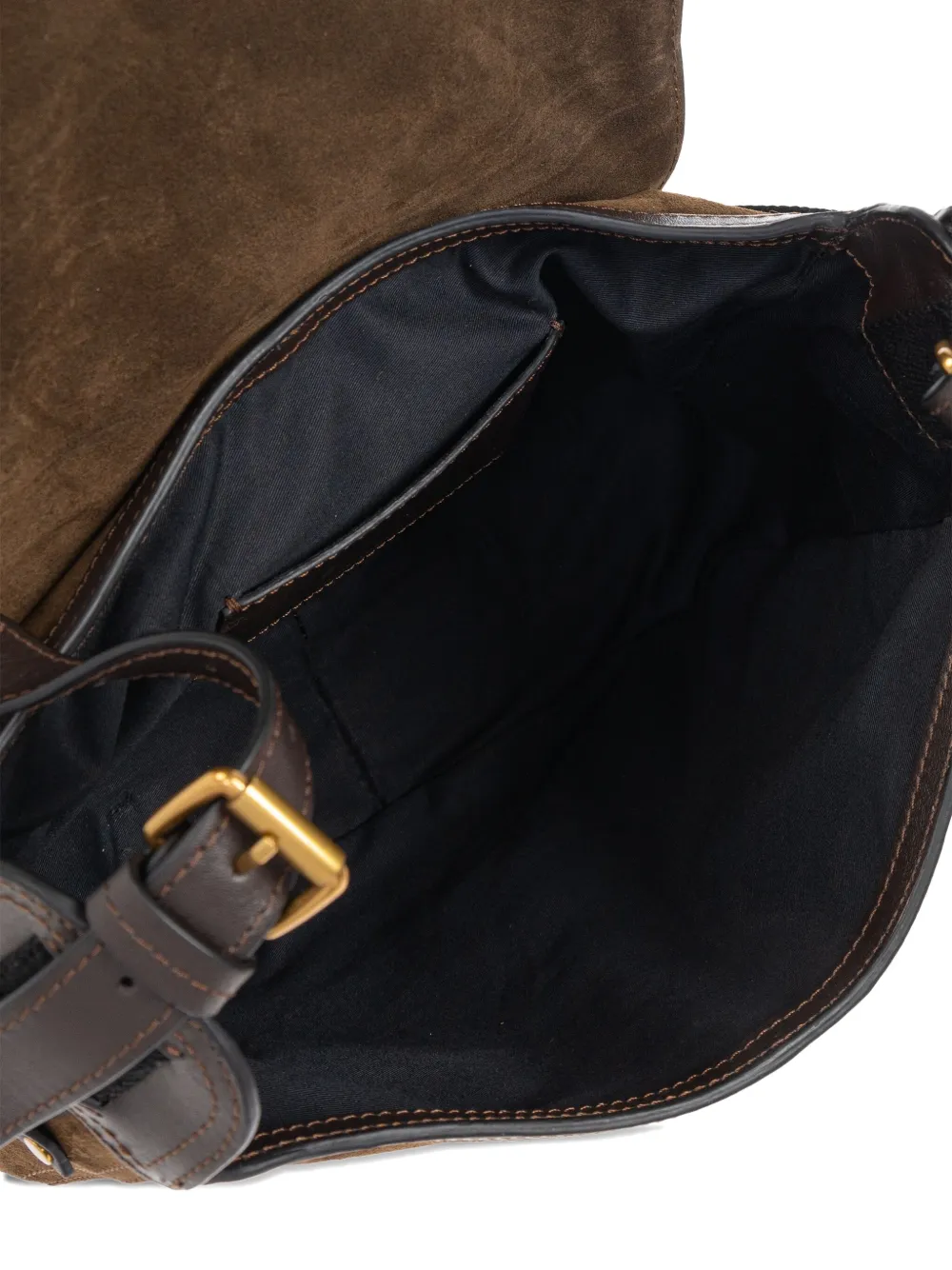 ISABEL MARANT Sierra buckle-fastening leather shoulder bag Bruin