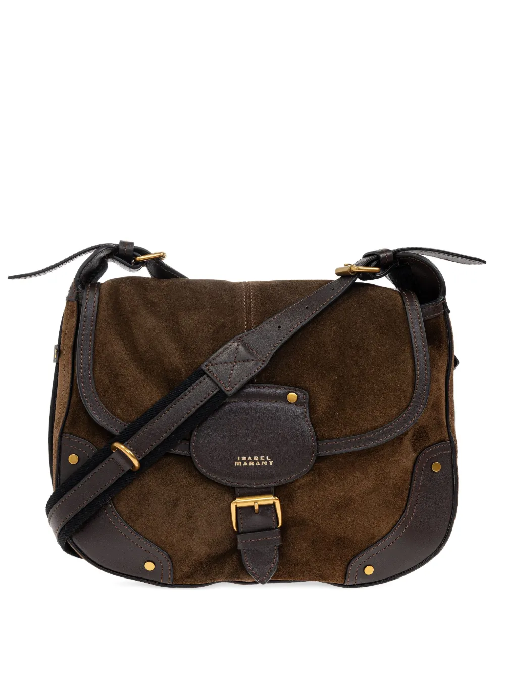 ISABEL MARANT Sierra buckle-fastening leather shoulder bag Bruin