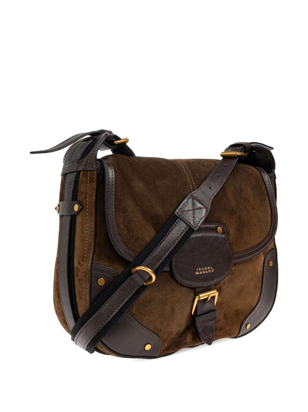 ISABEL MARANT Sierra buckle-fastening leather shoulder bag Bruin