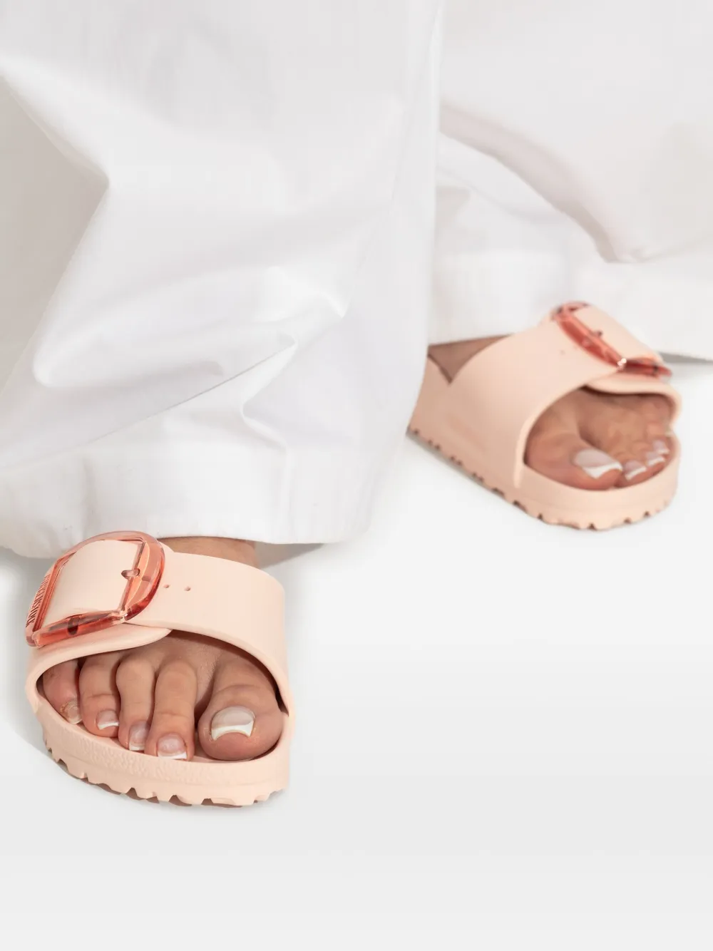 Birkenstock buckle-detail slides Pink