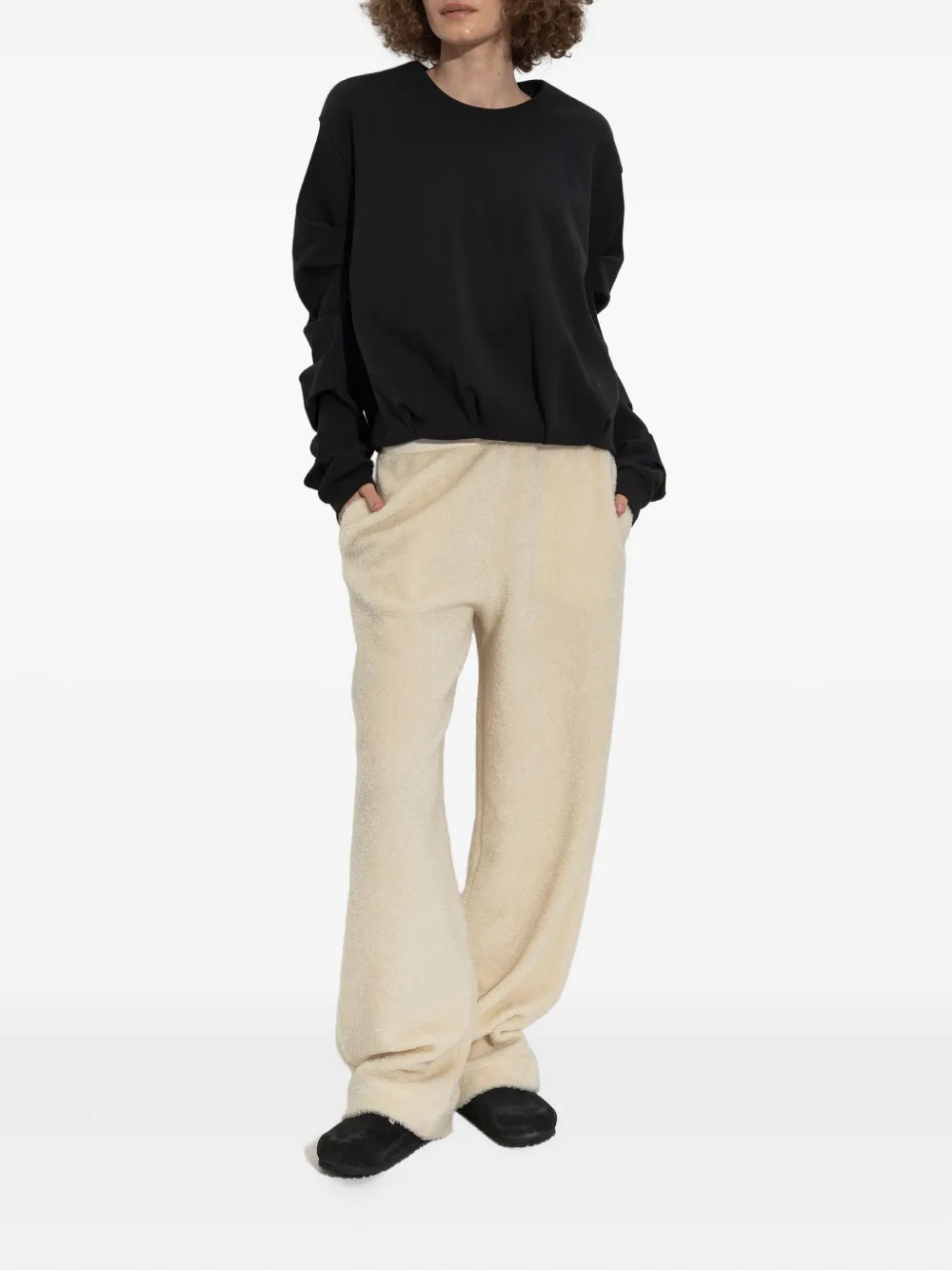 Birkenstock Boston buckle suede mules Black