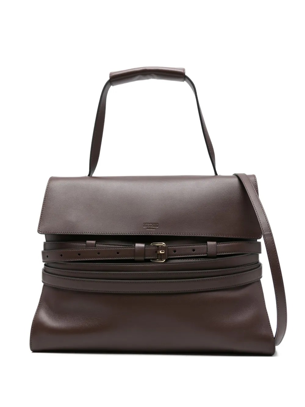 medium Tie Me belted leather tote bag
