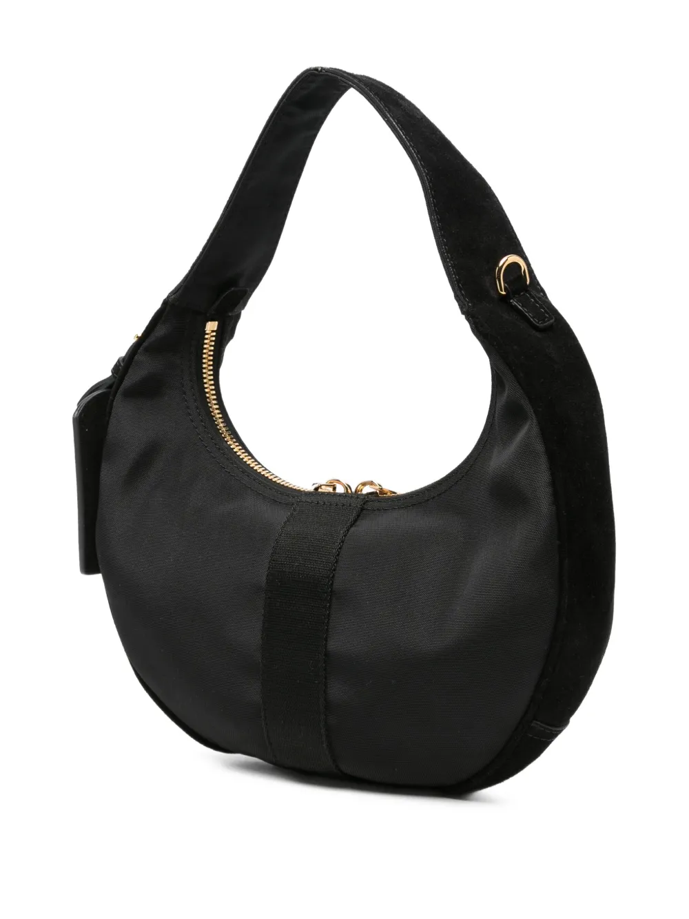 Moschino Schoudertas met logo Zwart