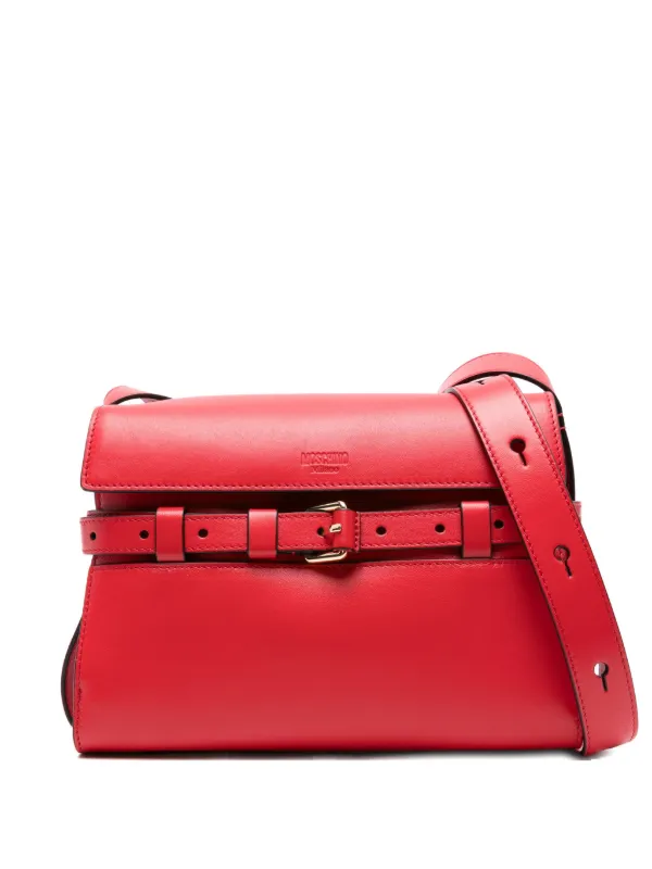 Moschino Tie Me Shoulder Bag in Red