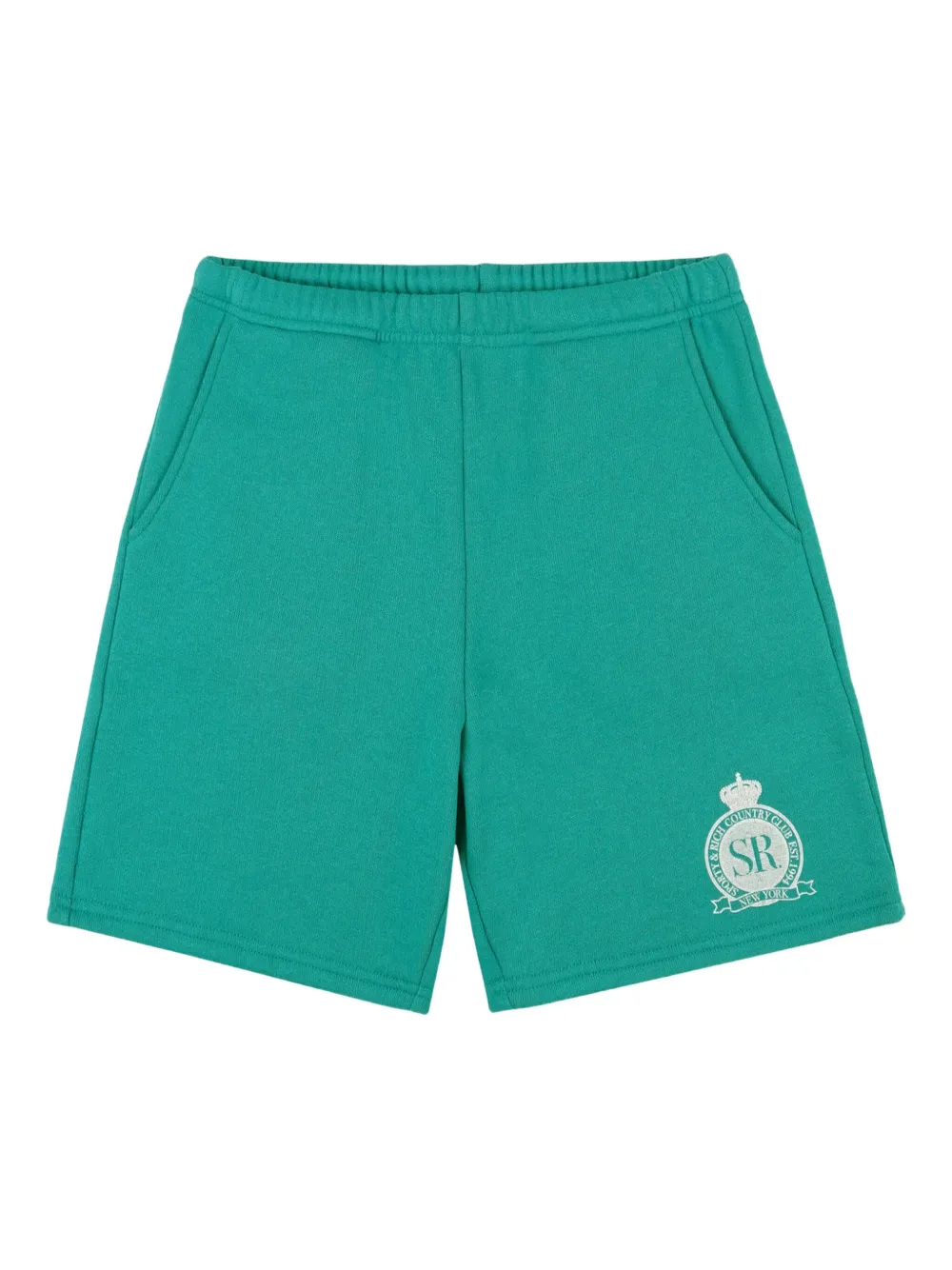 SPORTY & RICH KIDS Shorts met logoprint en zak Groen
