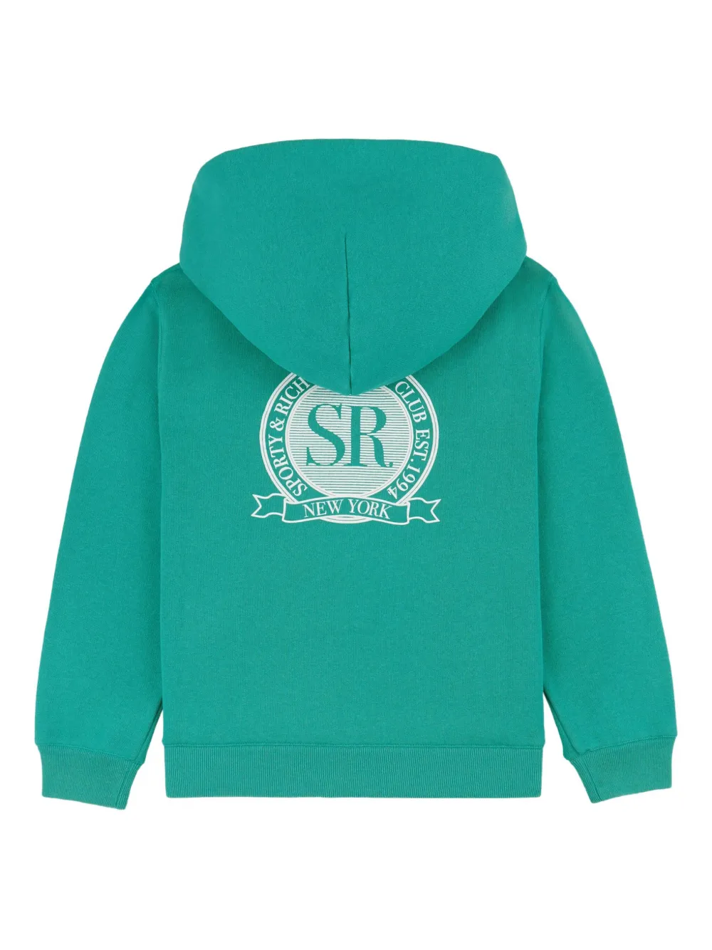 SPORTY & RICH KIDS Hoodie met wapenschild embleem Groen