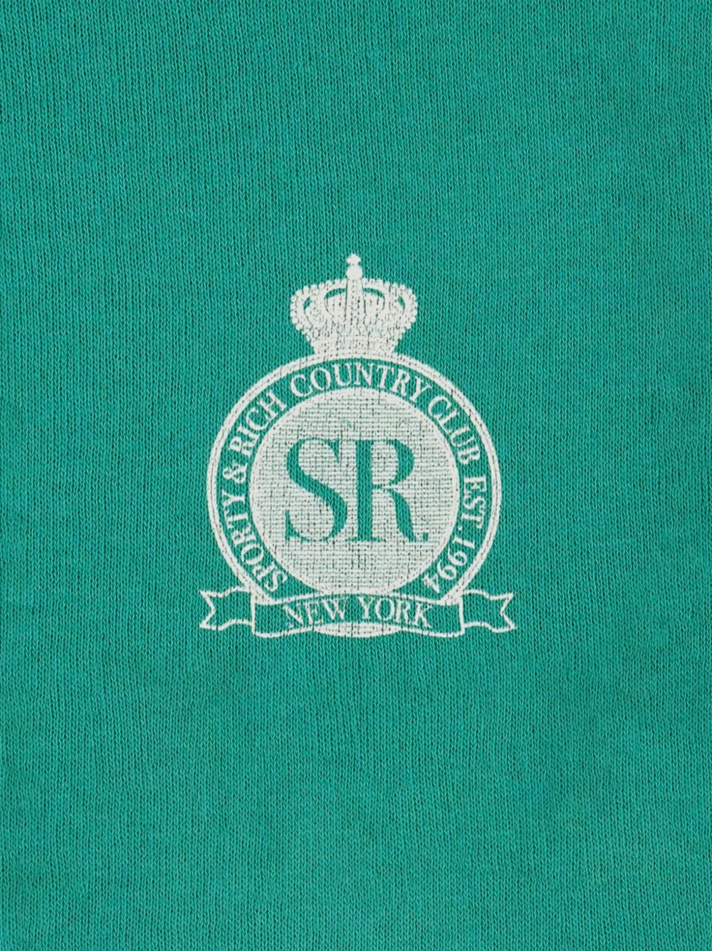 SPORTY & RICH KIDS Hoodie met wapenschild embleem Groen