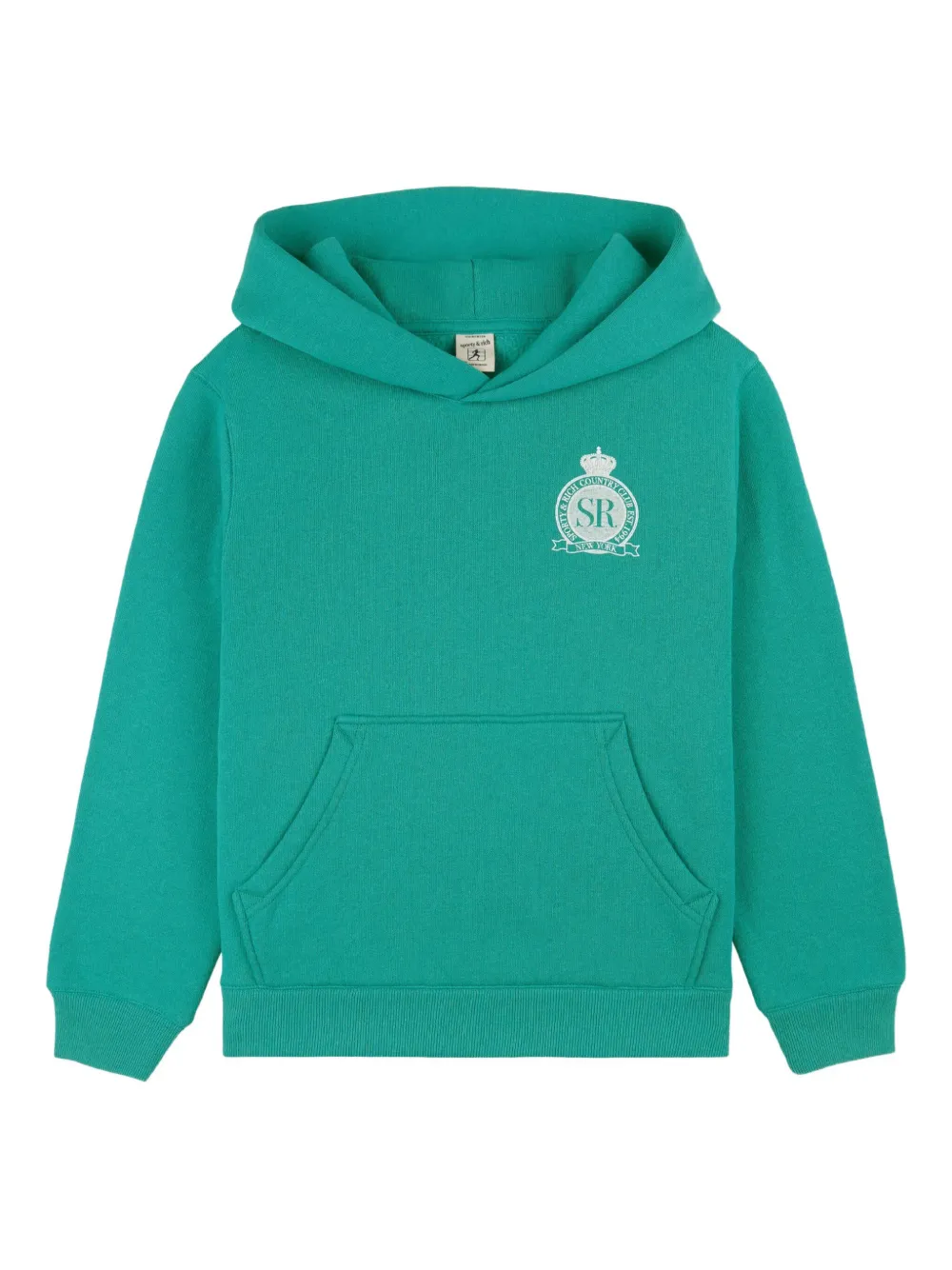 SPORTY & RICH KIDS Hoodie met wapenschild embleem Groen