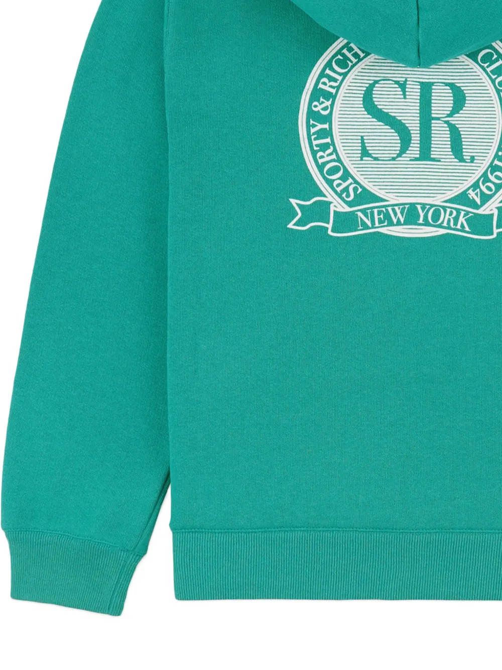 SPORTY & RICH KIDS Hoodie met wapenschild embleem Groen