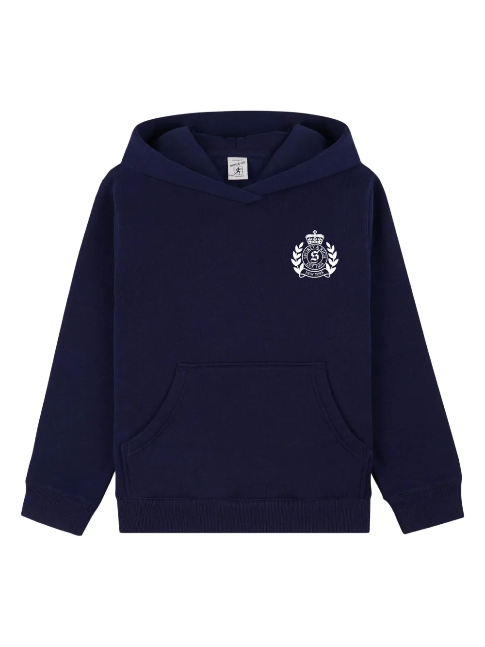 SPORTY & RICH KIDS Hoodie met wapenschild embleem Blauw