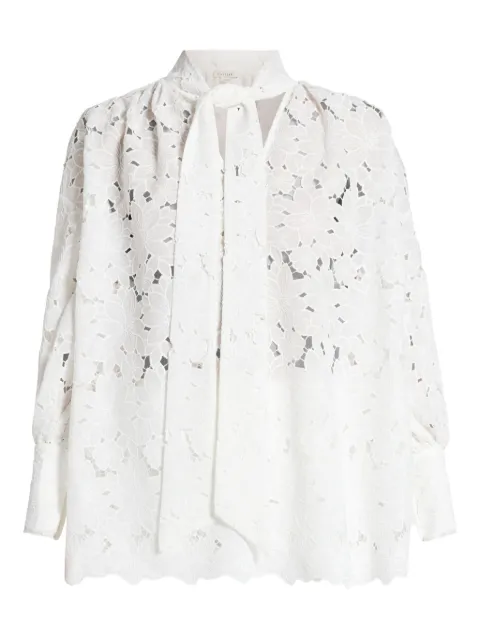 VASILIKI floral-lace blouse