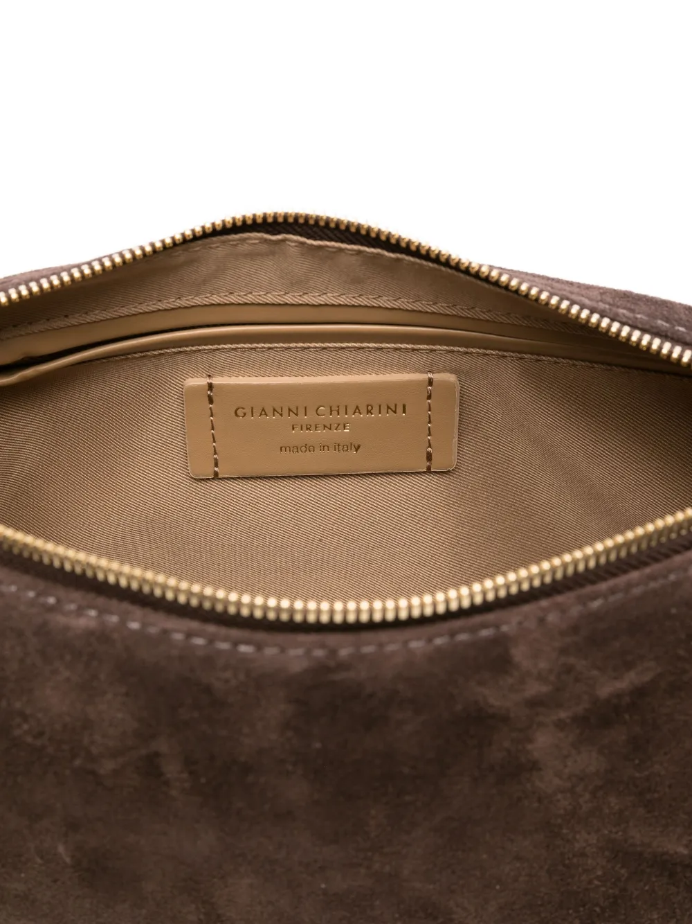 GIANNI CHIARINI Aisha suède schoudertas Bruin