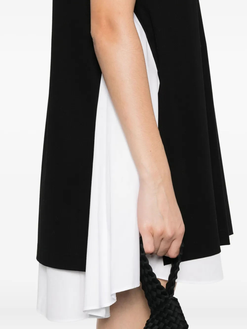 sacai Gelaagde mini-jurk Zwart