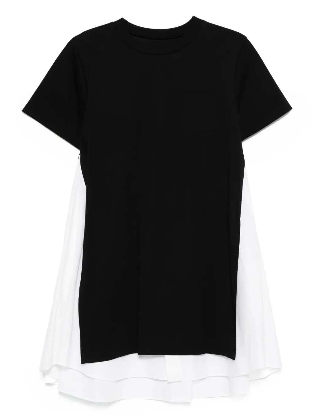 sacai layered mini day dress - ブラック sacai layered mini day dress - ブラック
