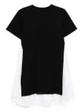 sacai layered mini day dress - Black