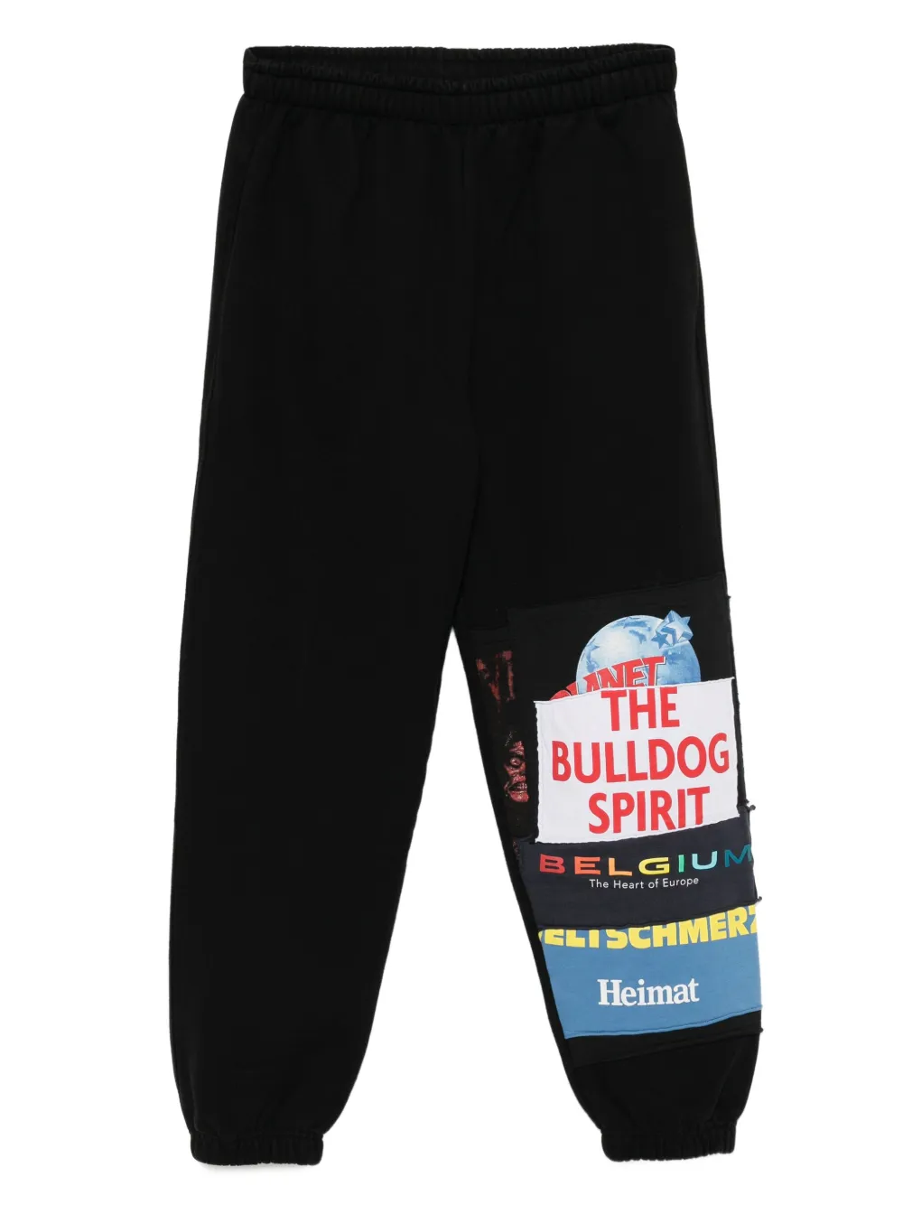 VETEMENTS graphic-print trousers Zwart