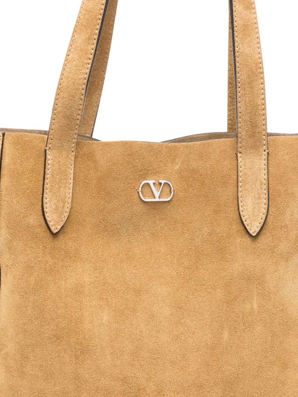 Valentino Garavani Nellcôte grote shopper verfraaid met ringlets Beige