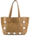 Valentino Garavani large Nellcôte eyelet-embellished tote bag - Neutrals