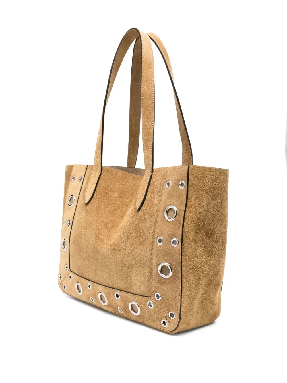 Valentino Garavani Garavani Nellcôte Medium Suede Shopping Bag in Neutrals, view 3