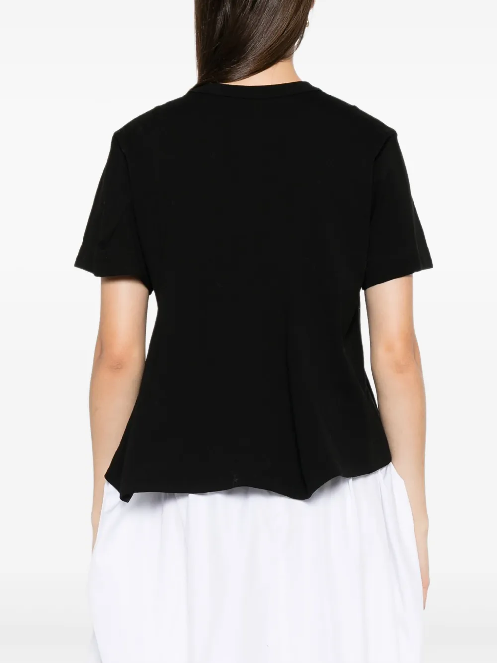 sacai T-shirt met ruches Zwart