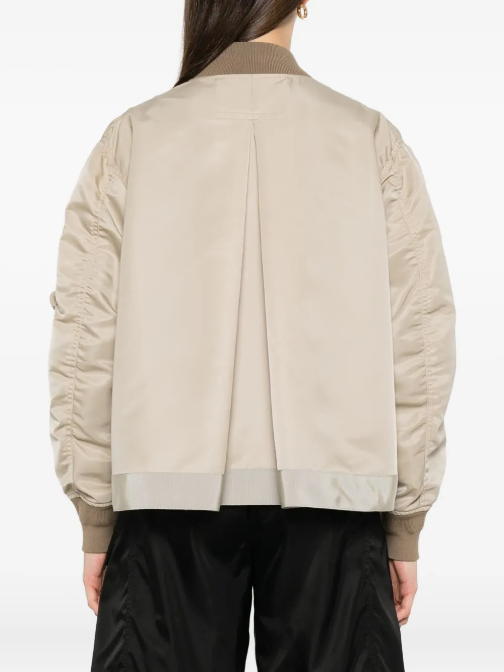 sacai Bomberjack met rits Beige
