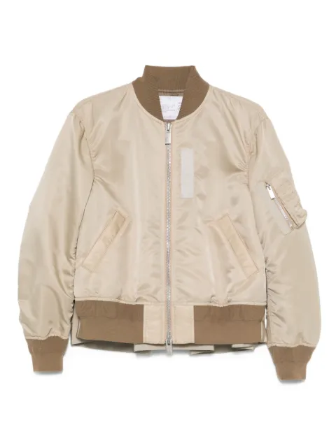 sacai zip-fastening bomber jacket