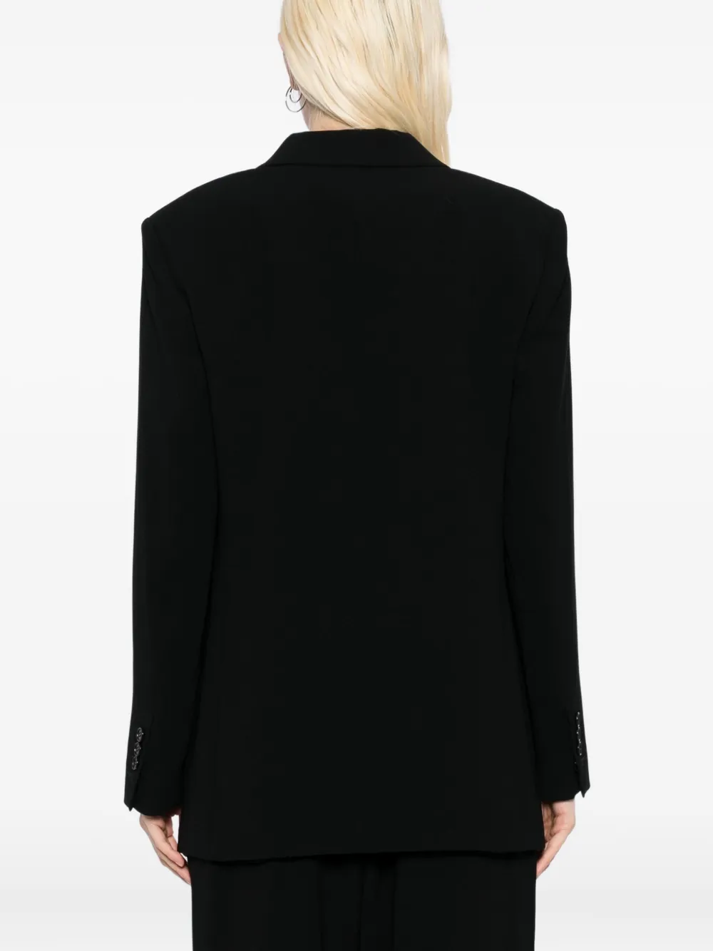 Theory padded-shoulder blazer Zwart