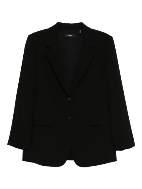 Theory padded-shoulder blazer