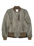 sacai zip-fastening bomber jacket - Green