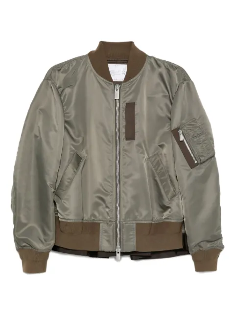sacai zip-fastening bomber jacket