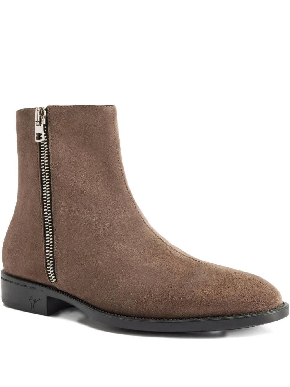 Giuseppe Zanotti Cassian zip-detail suede boots Brown