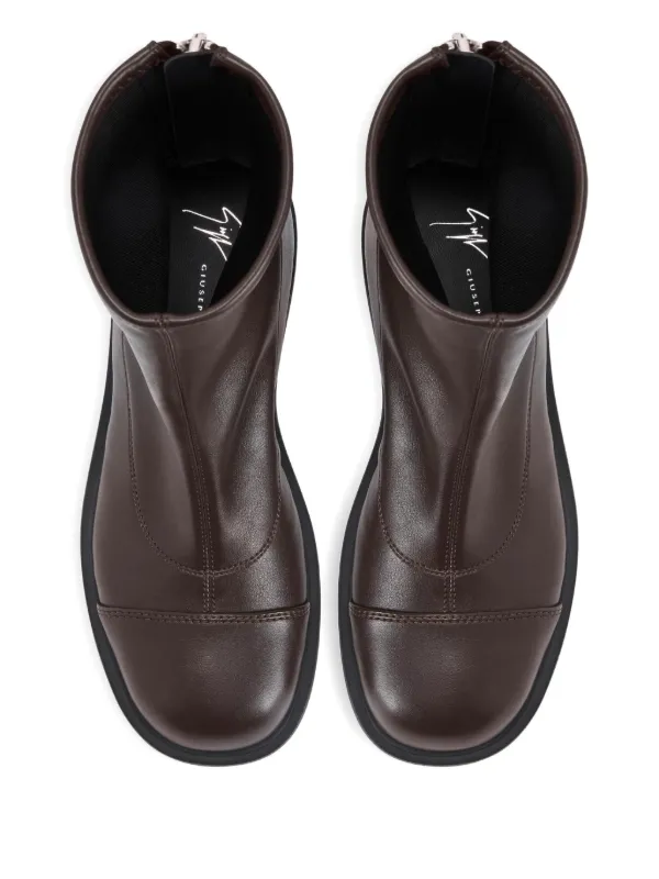 Giuseppe Zanotti Junney zip-detail Ankle Boots | Brown | FARFETCH