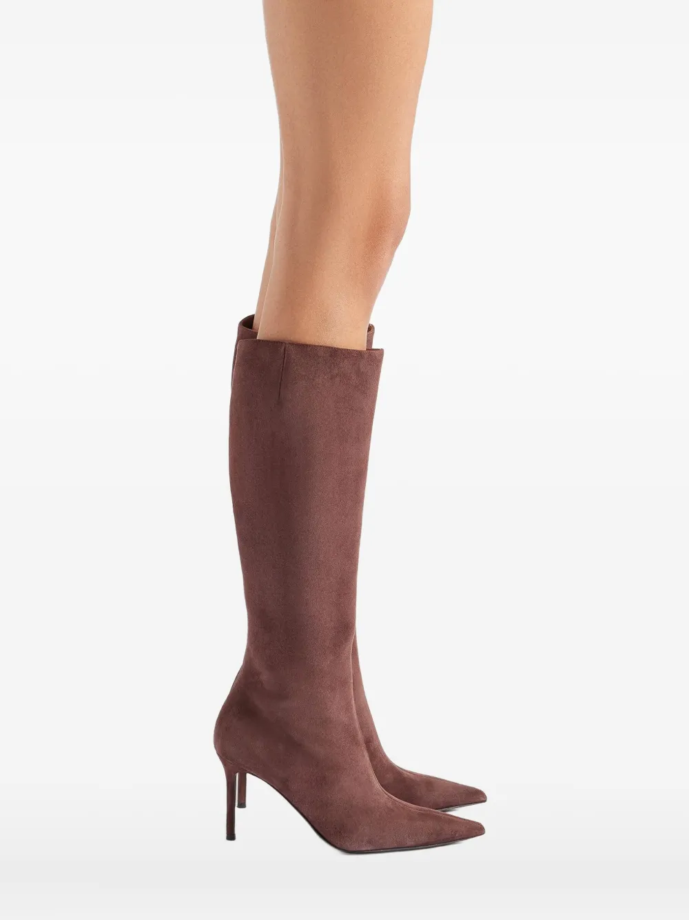 Giuseppe Zanotti 85mm Tamigi suede pointed-toe knee-high boots Brown