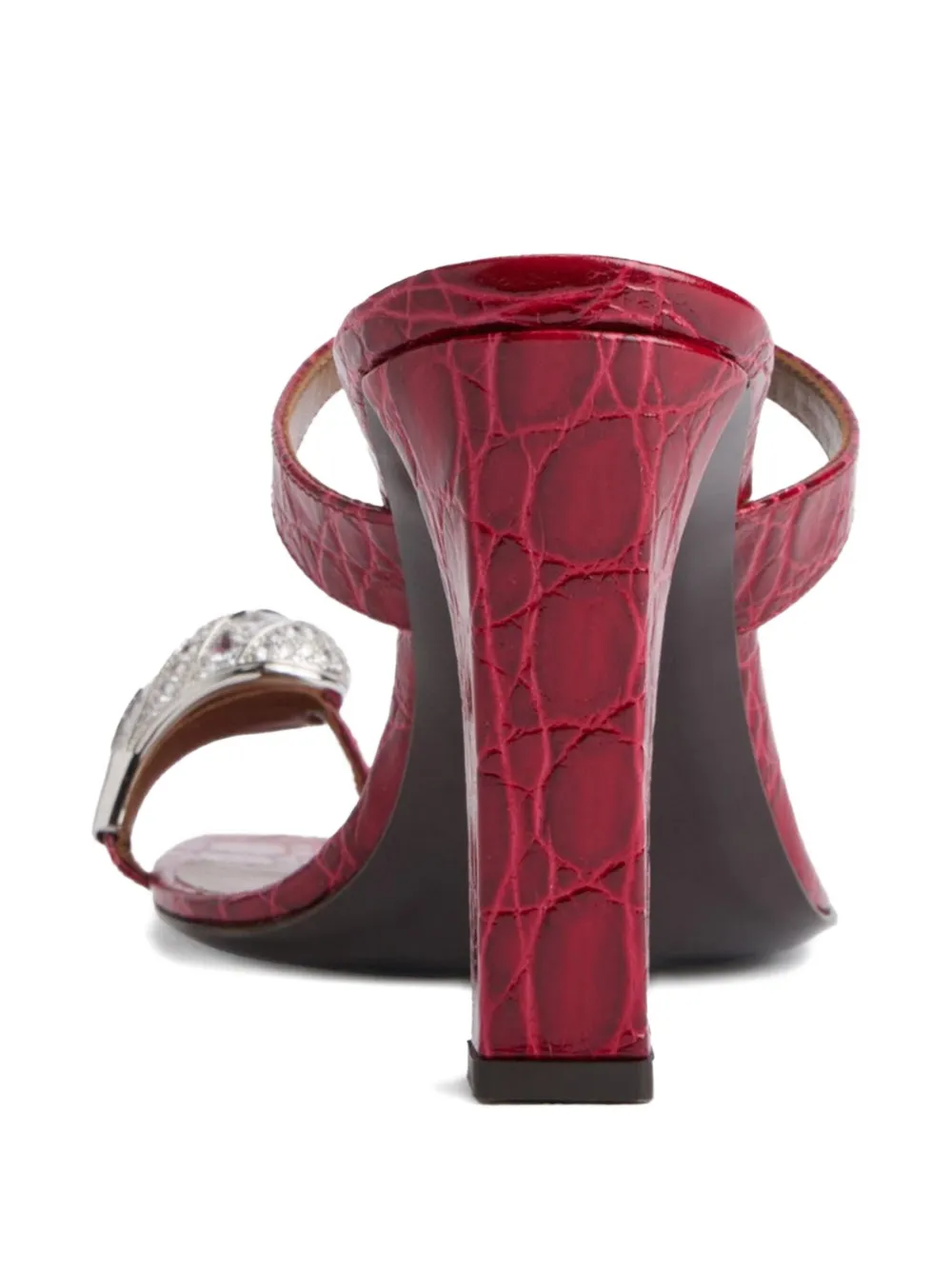 Giuseppe Zanotti 90mm Iconic Ring crocodile-effect sandals Red