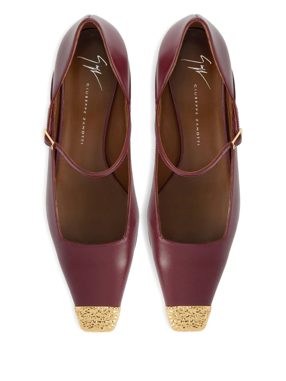 Giuseppe Zanotti ankle-strap metallic-toe pumps Red