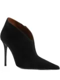 Giuseppe Zanotti pointed-toe v-cut suede heeled pumps - Black