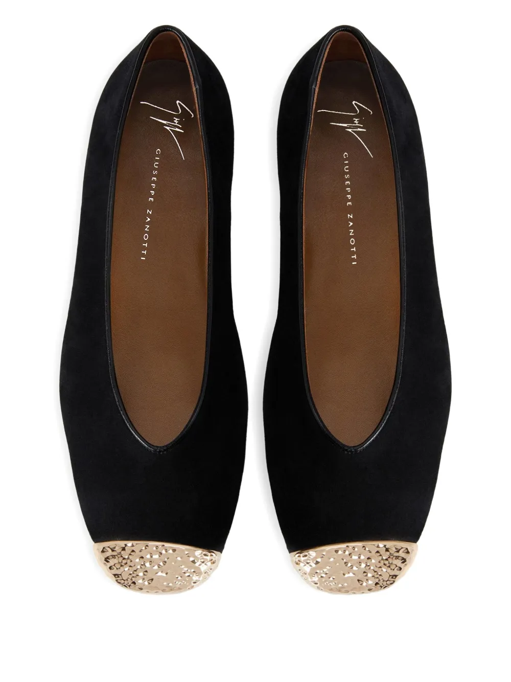 Giuseppe Zanotti Georgia suede ballet flats Black