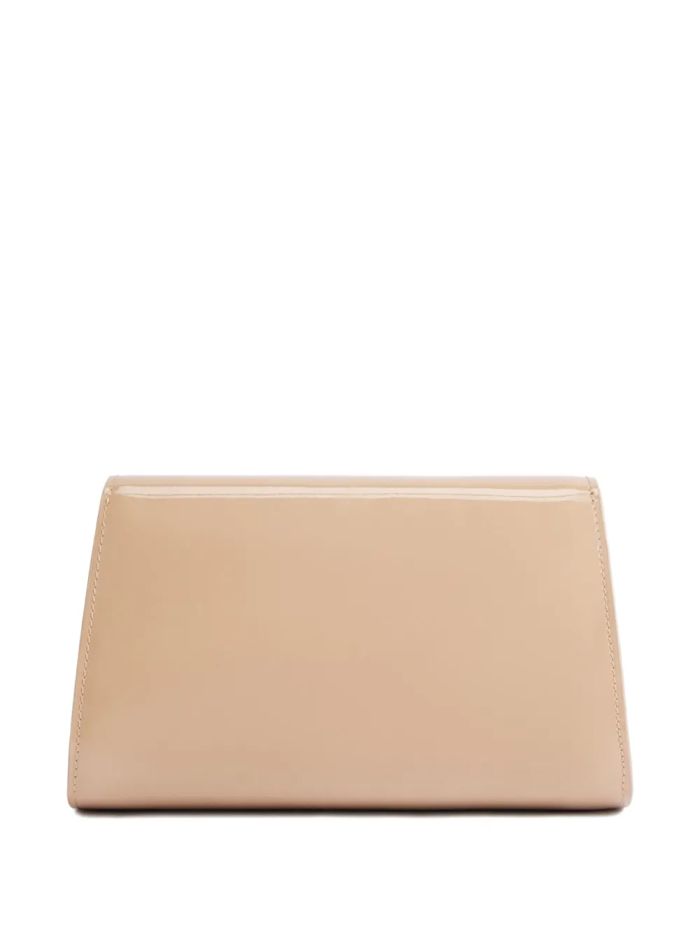 Giuseppe Zanotti mini Cleopatra patent leather flap clutch Bruin
