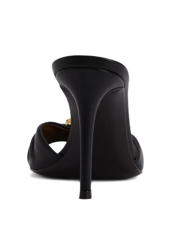 Giuseppe Zanotti 90mm Cherie Pleated Sandals | Black | FARFETCH
