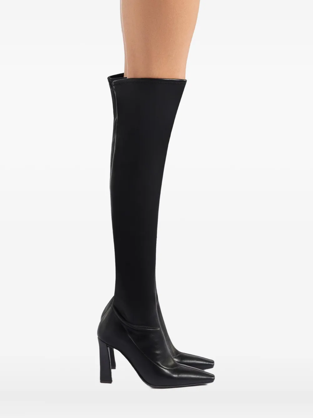 Giuseppe Zanotti square-toe knee-high boots Black