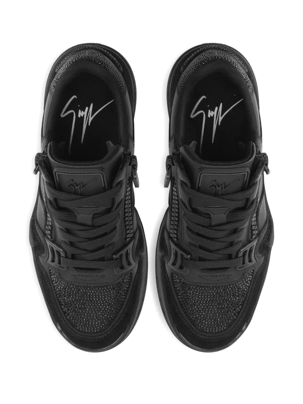 Giuseppe Zanotti GZ-Ghost sneakers verfraaid met rits Zwart