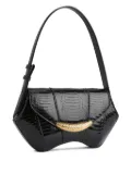 Giuseppe Zanotti Gz Day and Night snakeskin curved shoulder bag - 003 BLACK