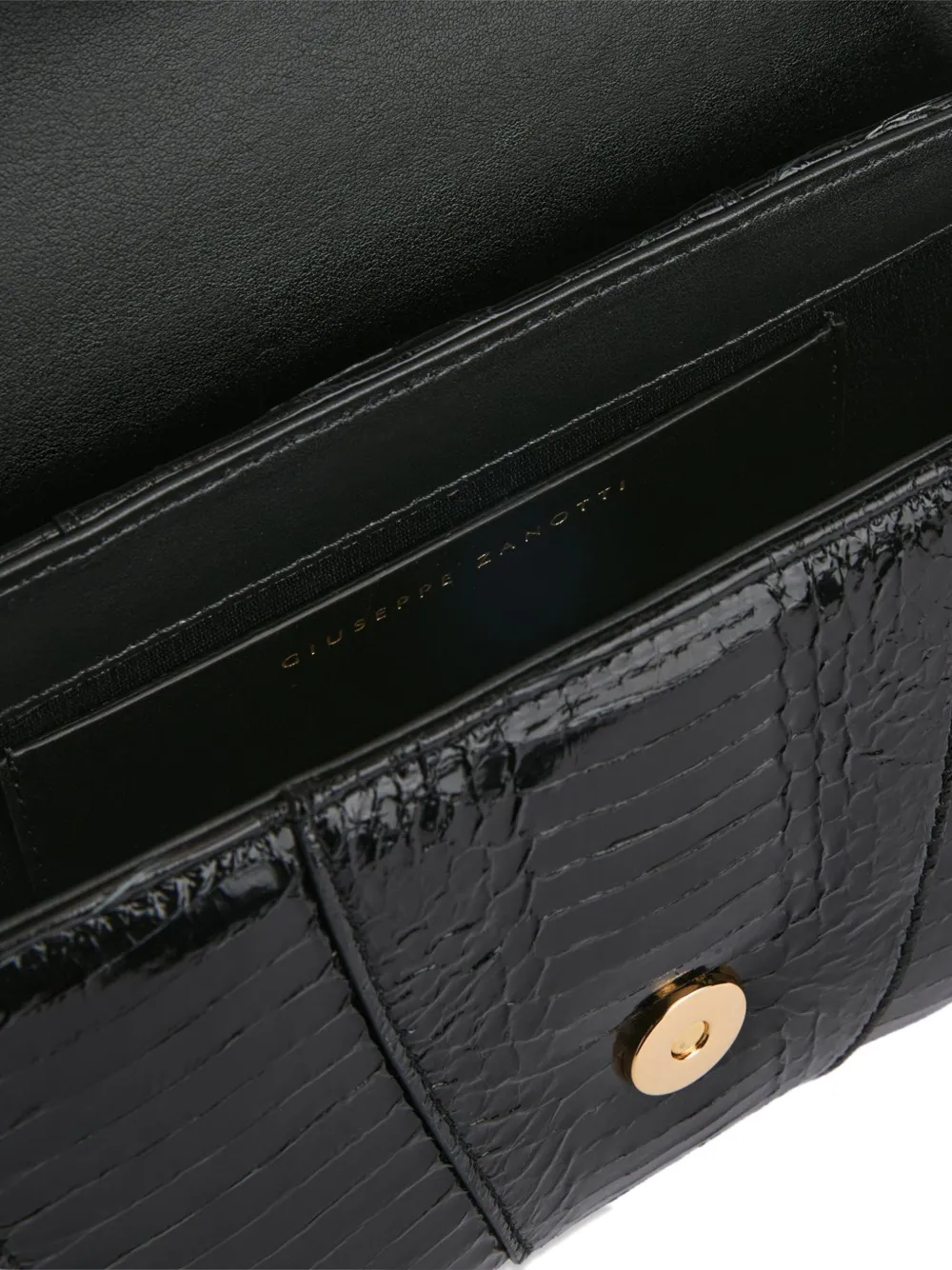 Giuseppe Zanotti Gz Day and Night snakeskin curved shoulder bag 003 BLACK