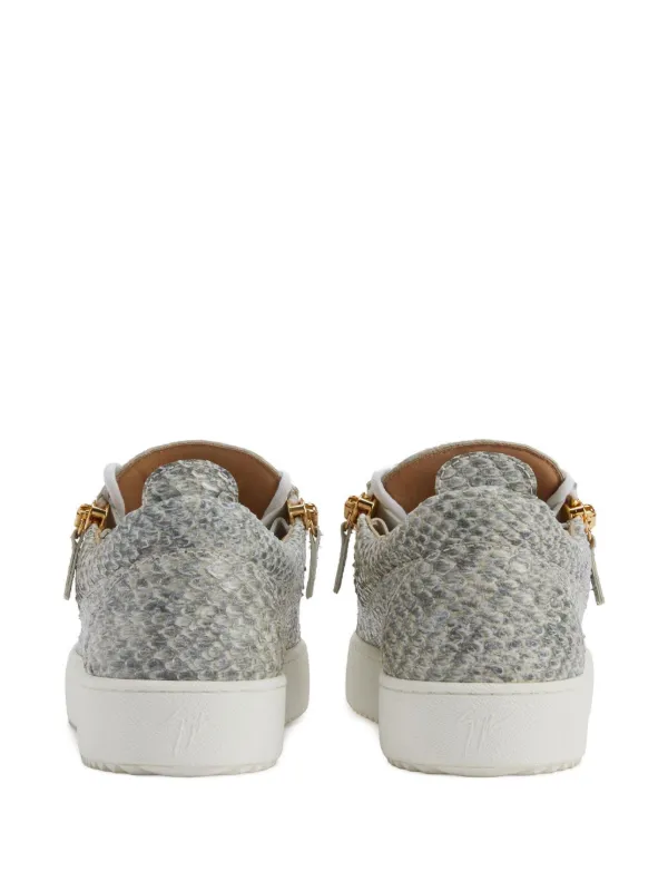 Giuseppe Zanotti Frankie snakeskin-effect Sneakers | Grey
